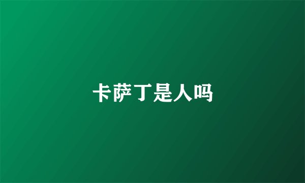卡萨丁是人吗