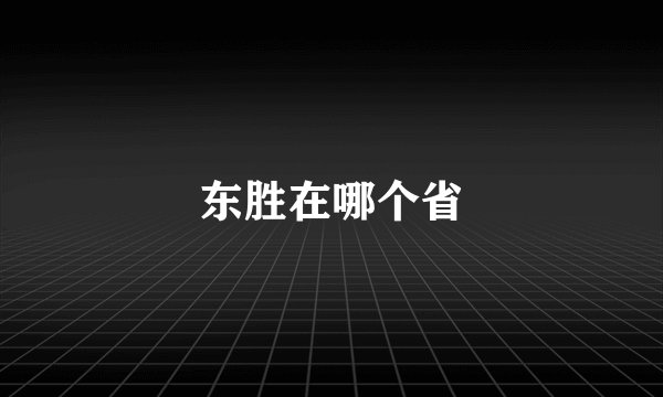 东胜在哪个省