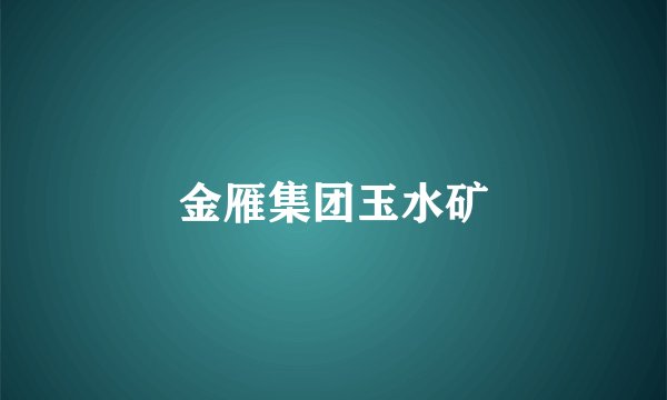 金雁集团玉水矿