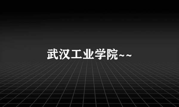 武汉工业学院~~