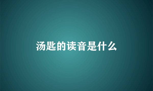汤匙的读音是什么