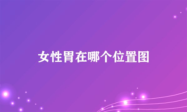 女性胃在哪个位置图