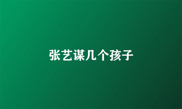 张艺谋几个孩子