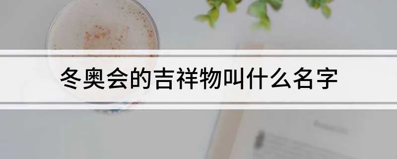 冬奥会的吉祥物叫什么名字