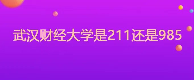 武汉财经大学是211还是985