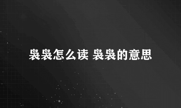 袅袅怎么读 袅袅的意思