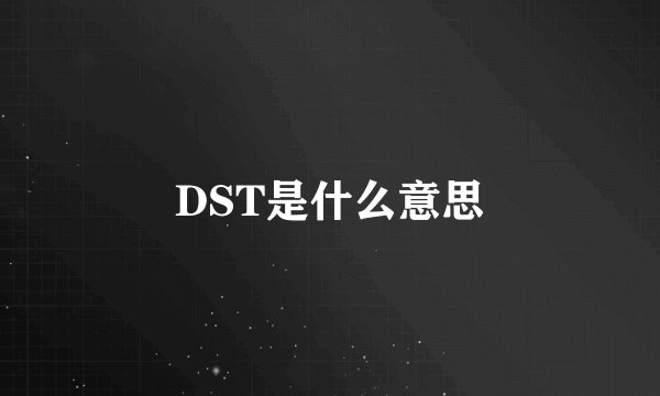 DST是什么意思