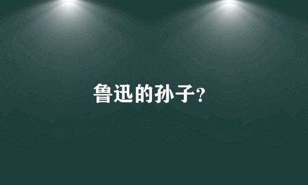 鲁迅的孙子？