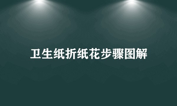 卫生纸折纸花步骤图解
