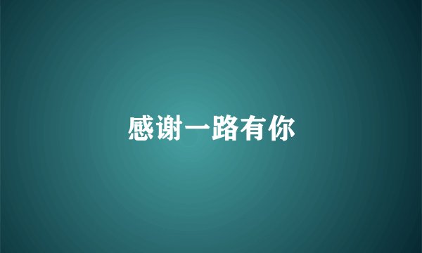 感谢一路有你