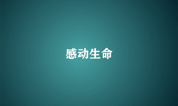 感动生命