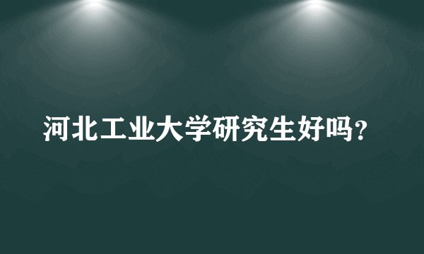 河北工业大学研究生好吗？
