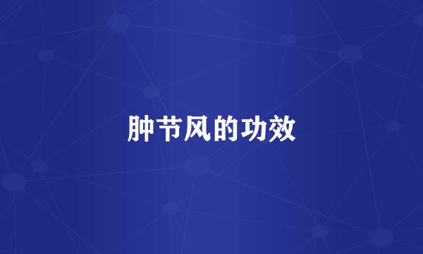 肿节风的功效