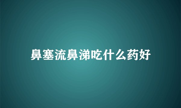 鼻塞流鼻涕吃什么药好