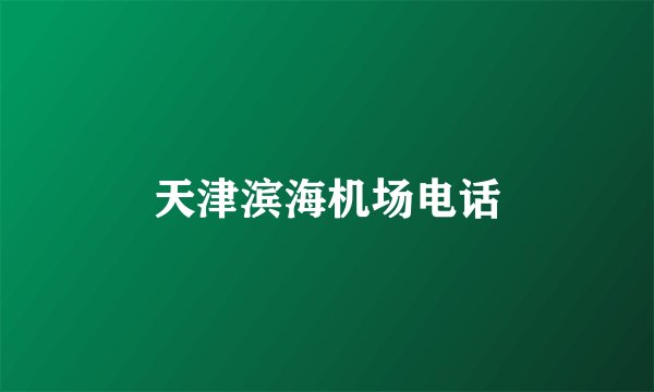 天津滨海机场电话