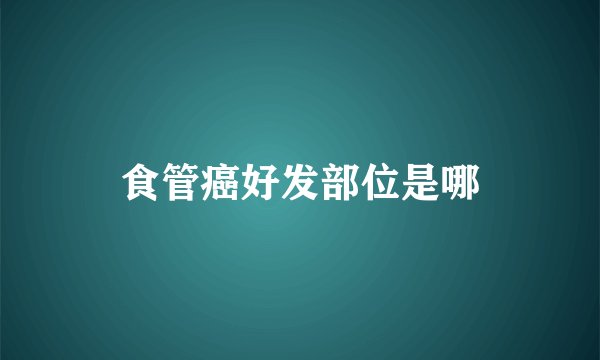 食管癌好发部位是哪