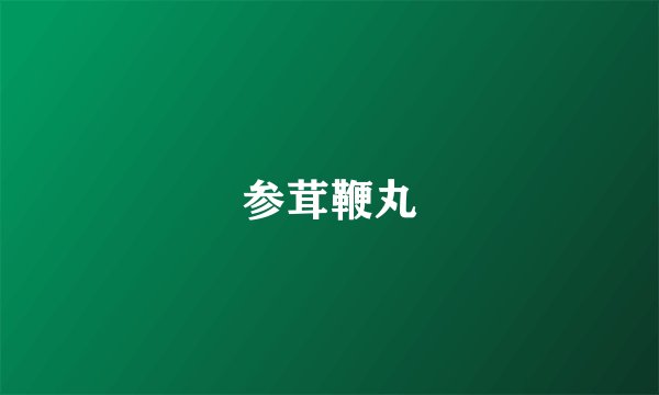 参茸鞭丸