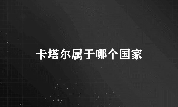 卡塔尔属于哪个国家