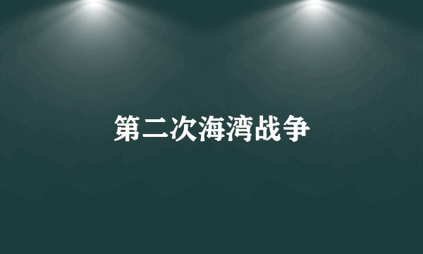 第二次海湾战争