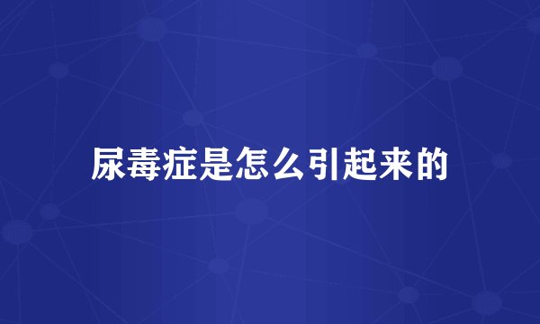 尿毒症是怎么引起来的