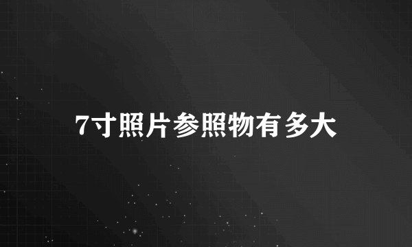 7寸照片参照物有多大
