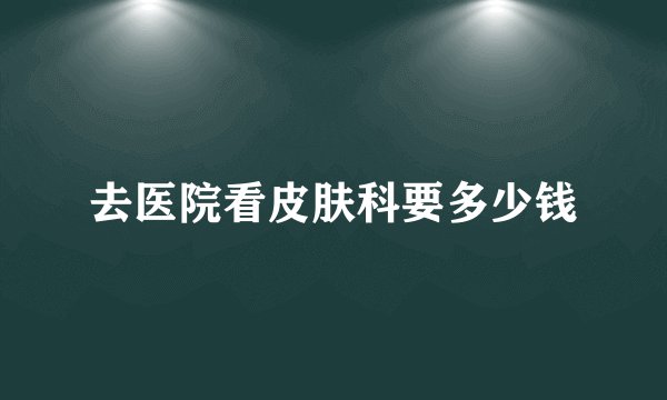 去医院看皮肤科要多少钱
