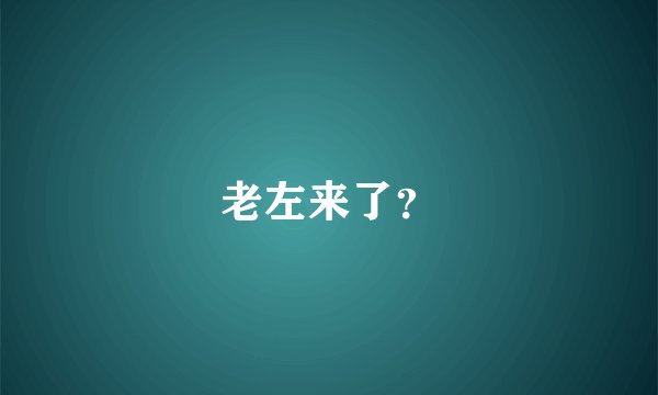老左来了？