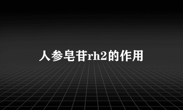 人参皂苷rh2的作用