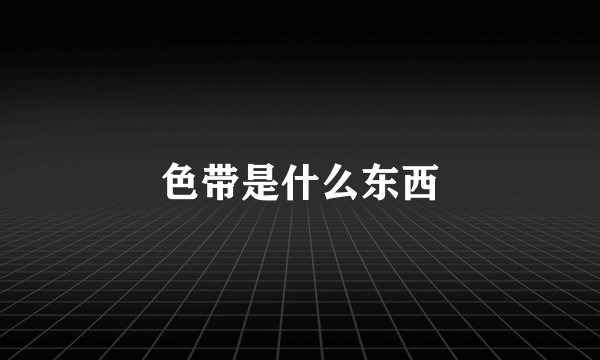 色带是什么东西