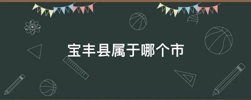 宝丰县属于哪个市