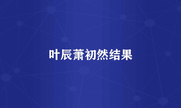 叶辰萧初然结果