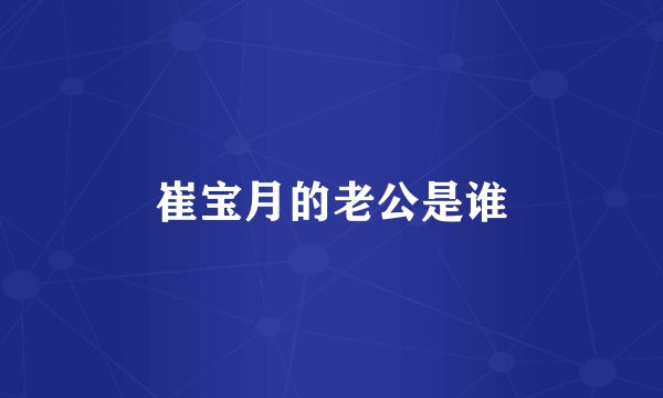 崔宝月的老公是谁