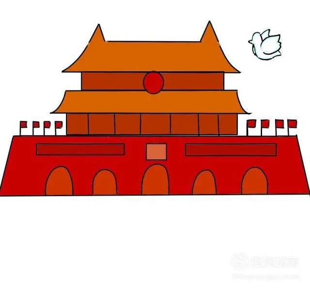 画天安门的简笔画?