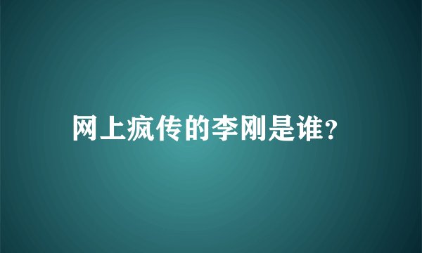 网上疯传的李刚是谁？