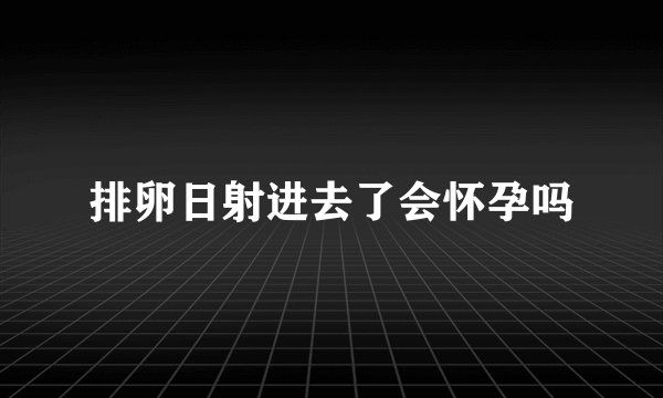 排卵日射进去了会怀孕吗