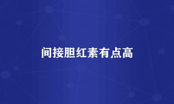 间接胆红素有点高