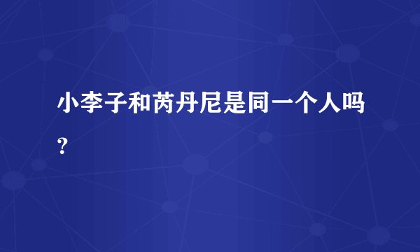 小李子和芮丹尼是同一个人吗？