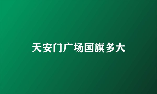 天安门广场国旗多大