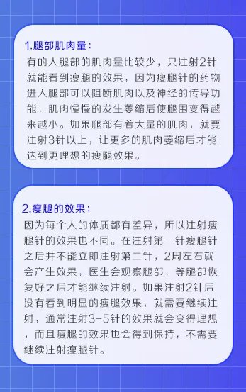 瘦腿针需要几针