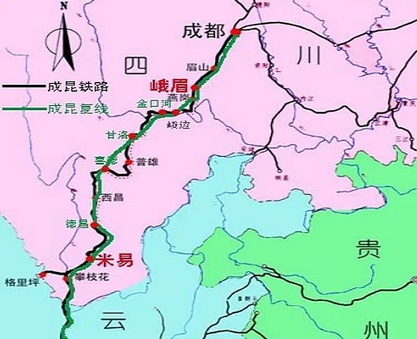 成昆铁路线上一共有多少个火车站