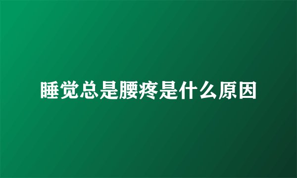 睡觉总是腰疼是什么原因