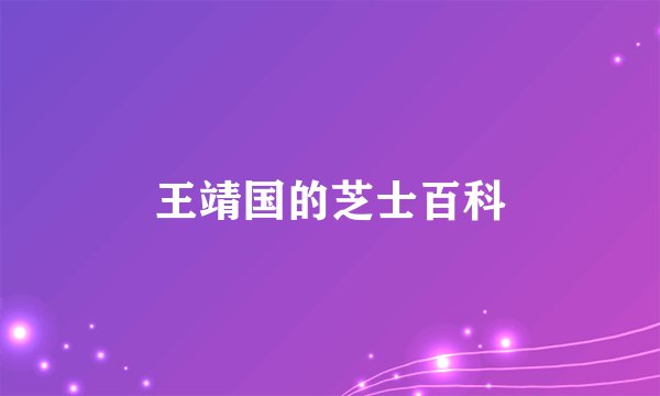 王靖国的芝士百科