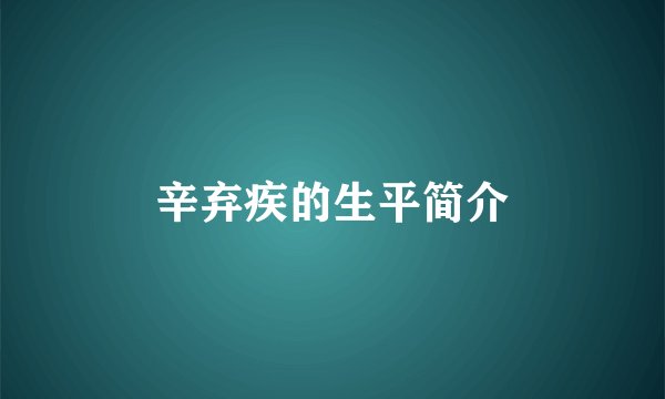 辛弃疾的生平简介