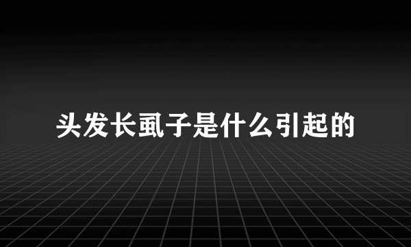 头发长虱子是什么引起的