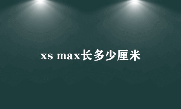 xs max长多少厘米