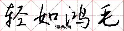 轻如鸿毛