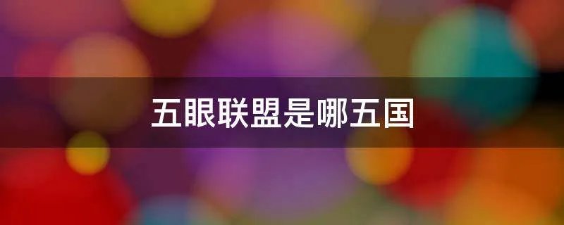五眼联盟是哪五国