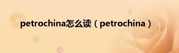 petrochina怎么读（petrochina）
