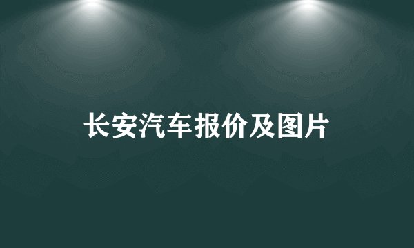 长安汽车报价及图片