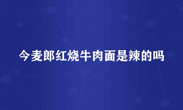 今麦郎红烧牛肉面是辣的吗